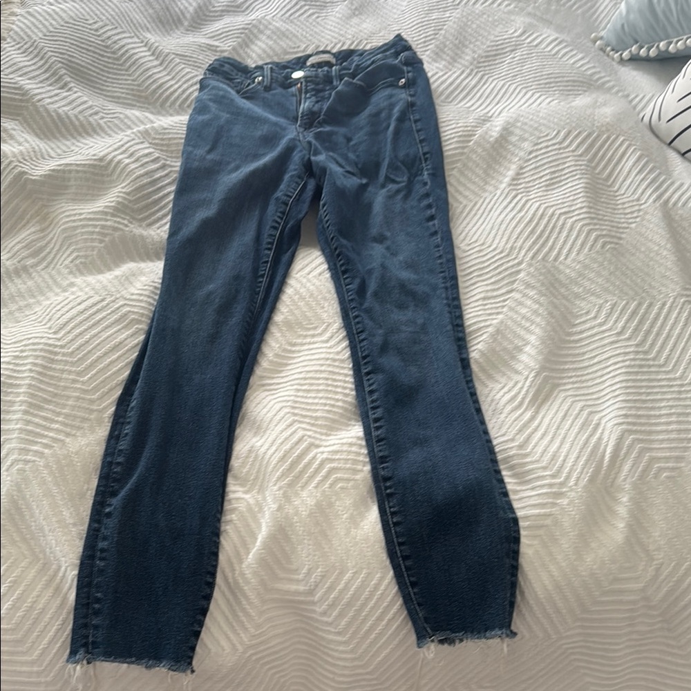 Good American Blue Ankle Cropped Jeans